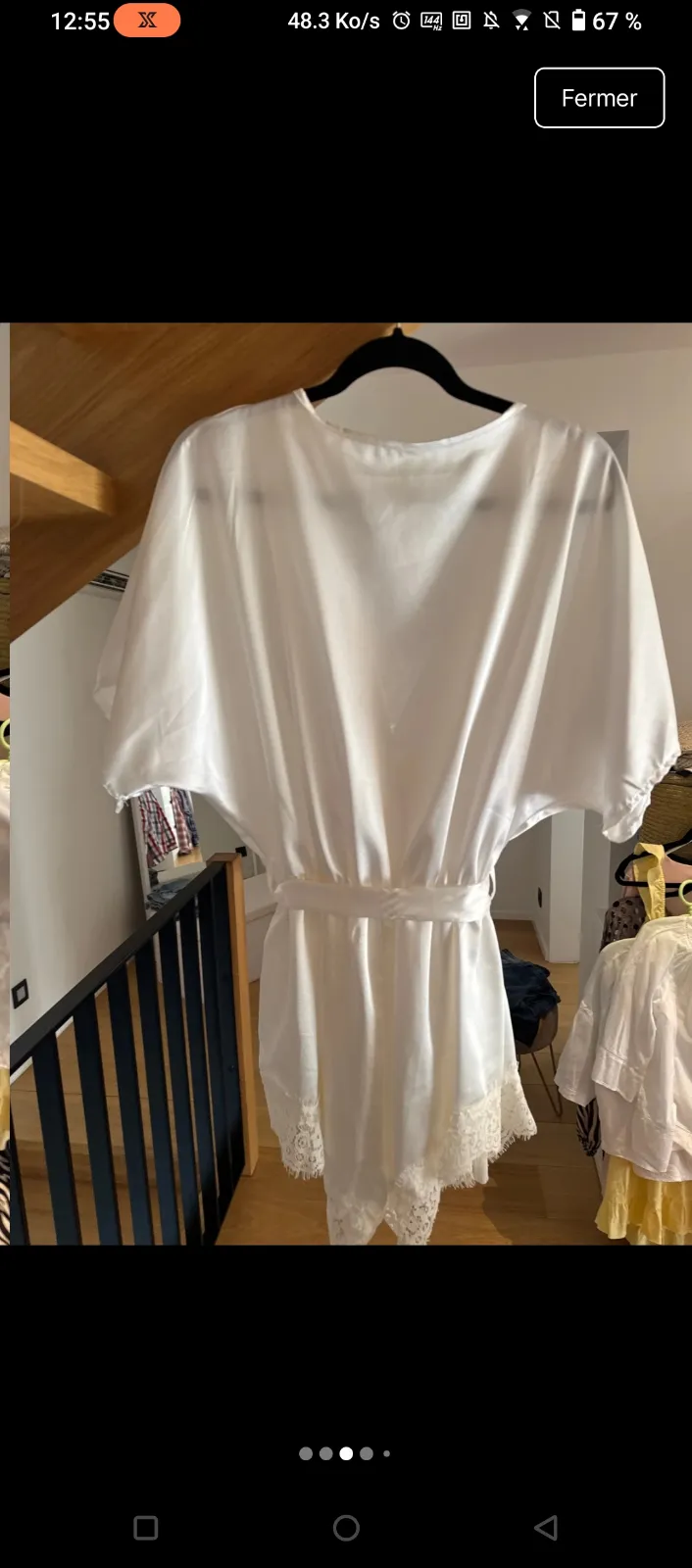 Robe portefeuille blanche dentelle 3