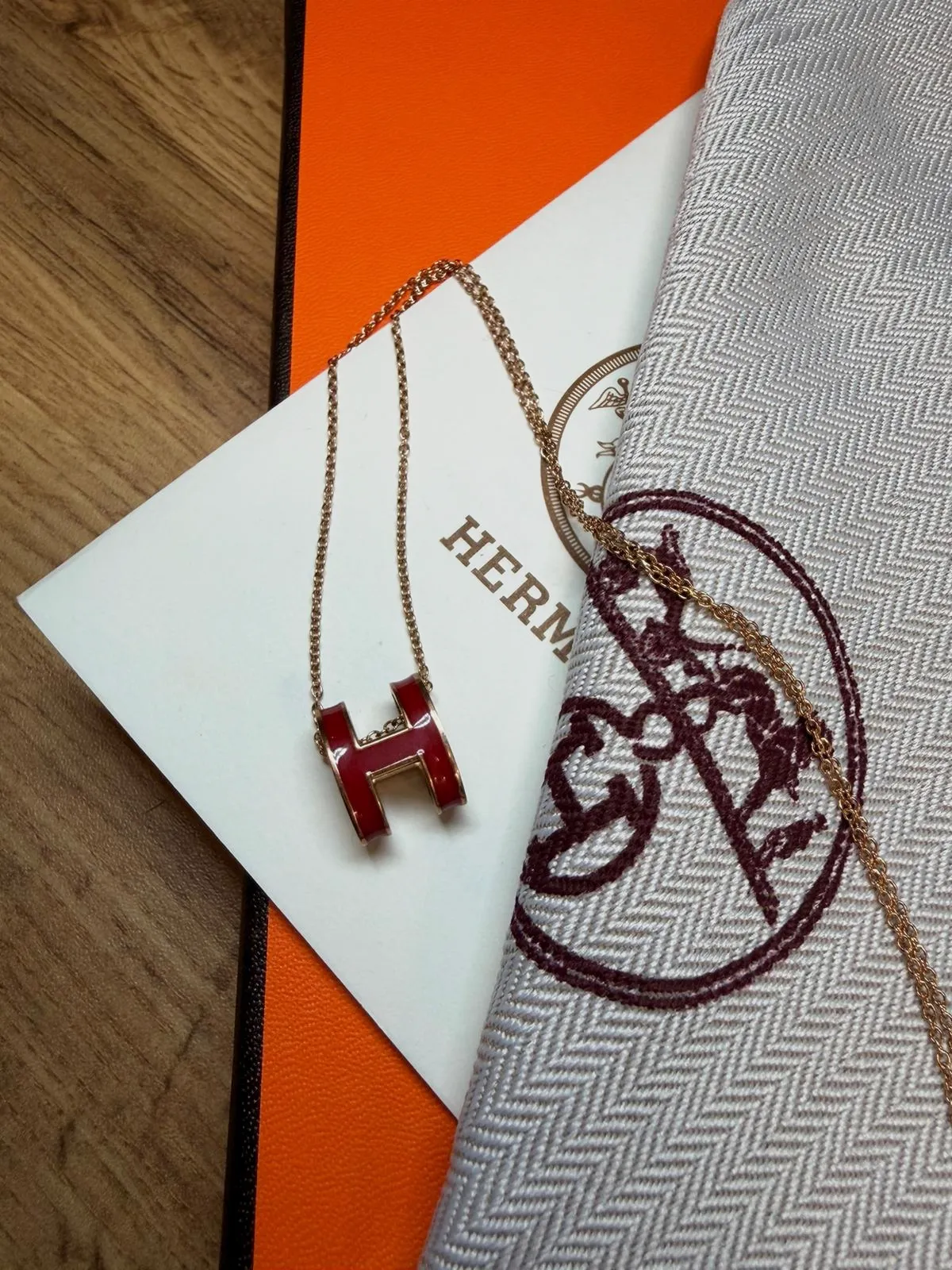 Pendentif Collier Hermès Pop H Rouge – Hermès – taille Taille unique 4