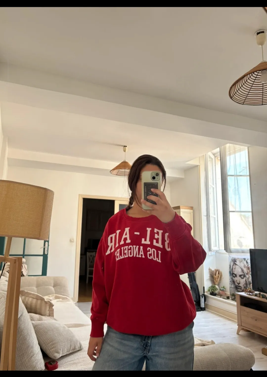 Sweatshirt rouge Red America Los Amores