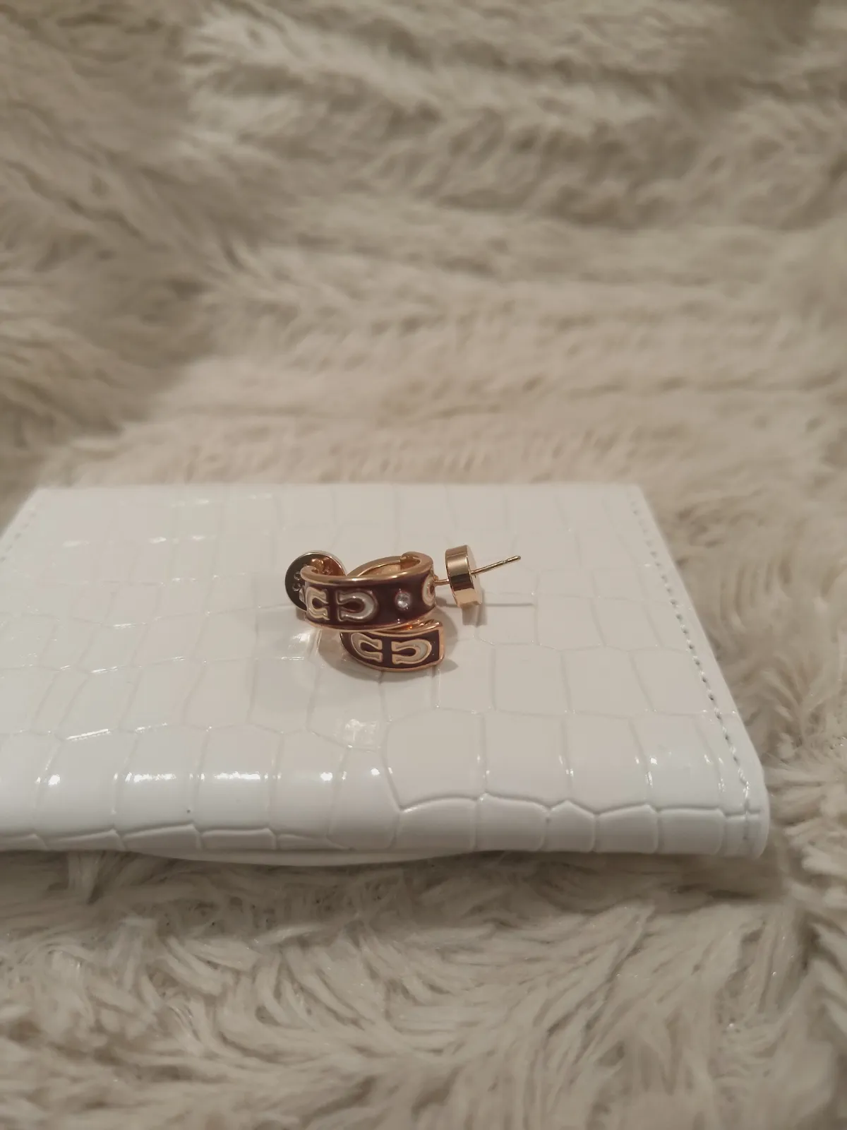 Boucles d'oreilles créoles Coach émaillées – Coach – taille Taille unique 2