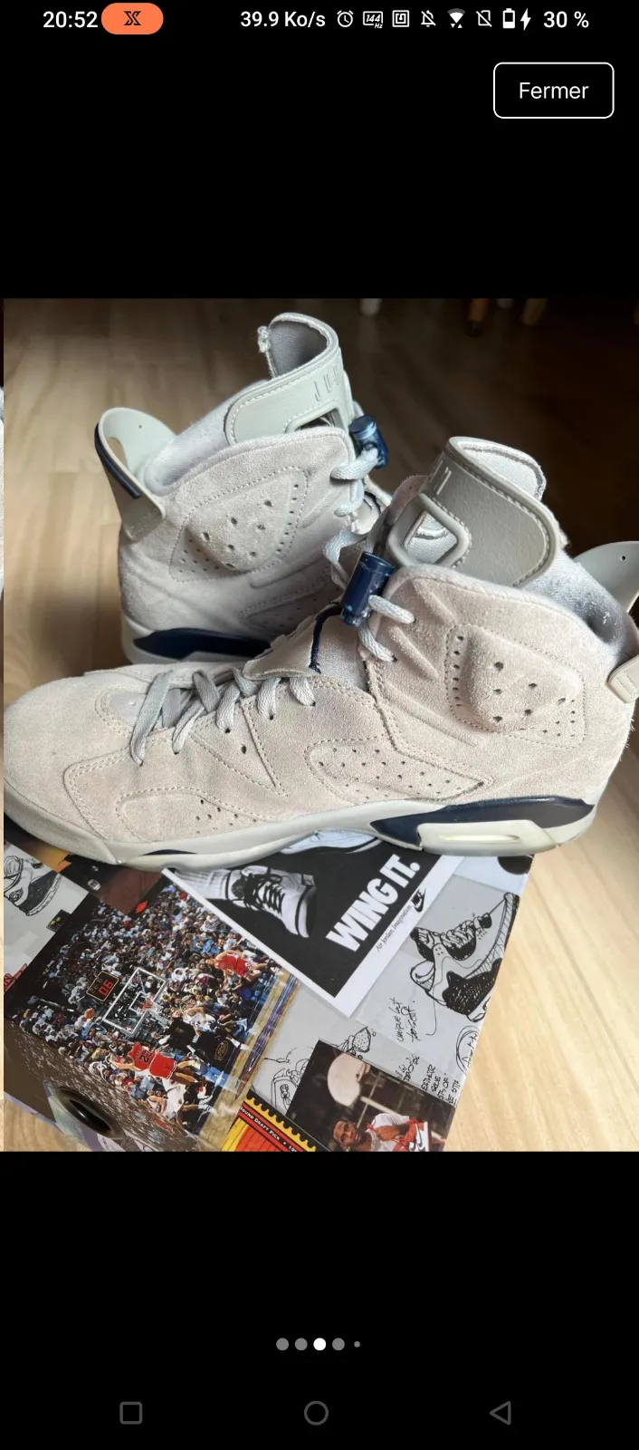 Air Jordan 6 Retro blanche bleu ciel 3