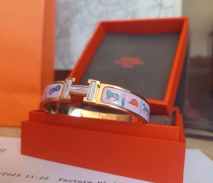 Bracelet Hermès Clic H - Or rose GM 2