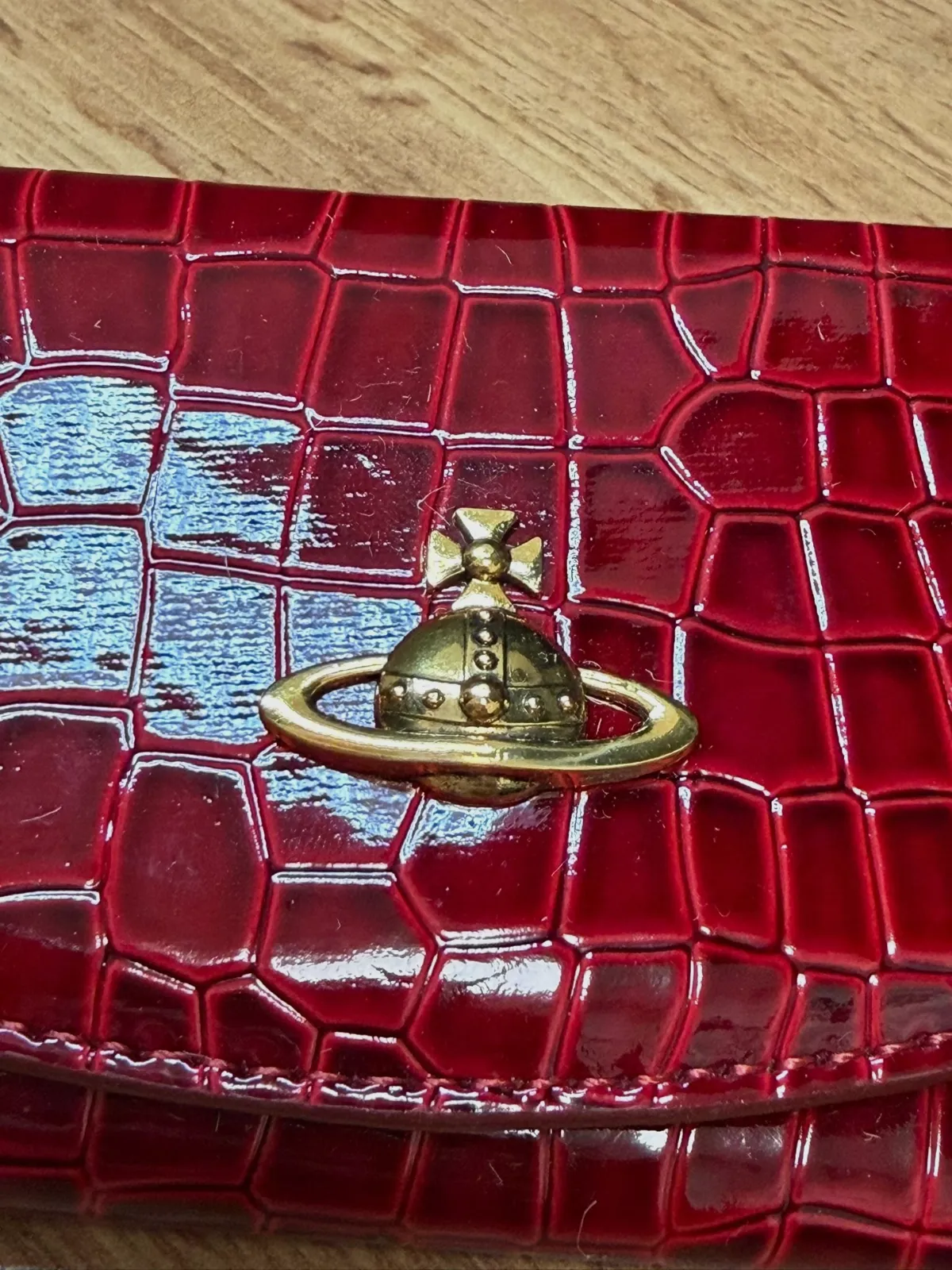Portefeuille Vivienne Westwood en cuir verni rouge – Vivienne Westwood – taille Taille unique 2