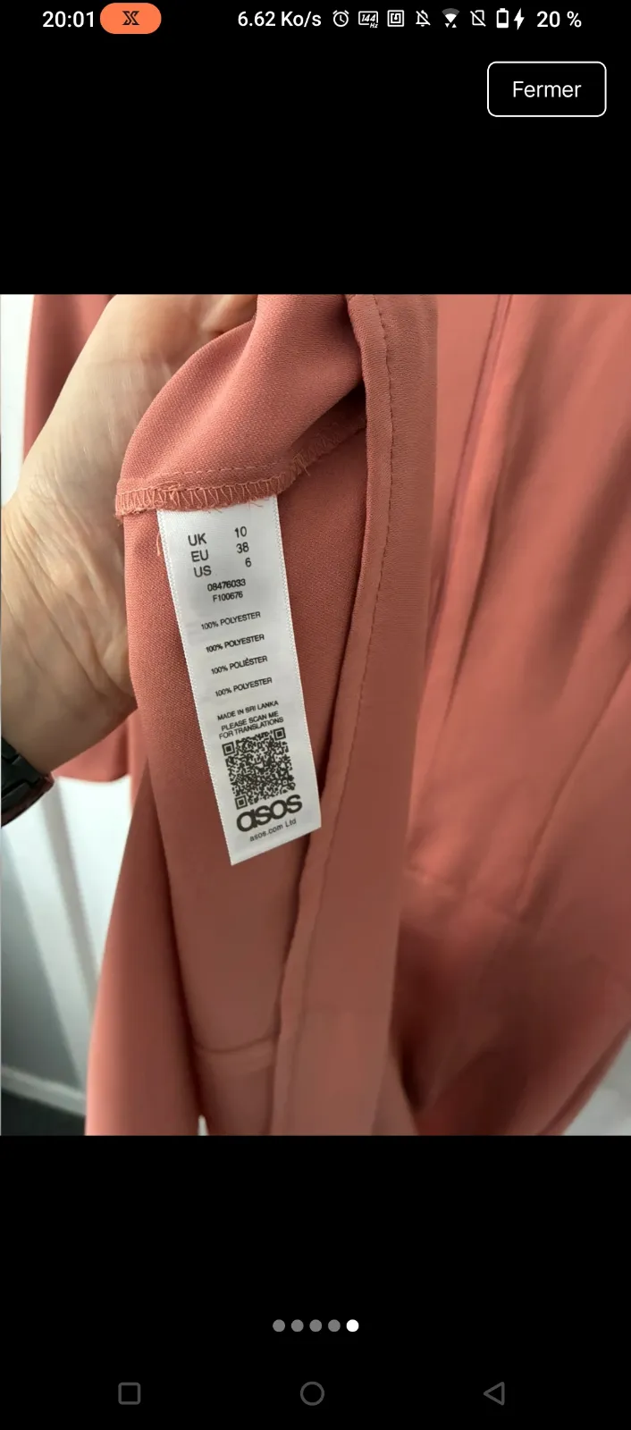 Robe drapée terracotta manches courtes 3