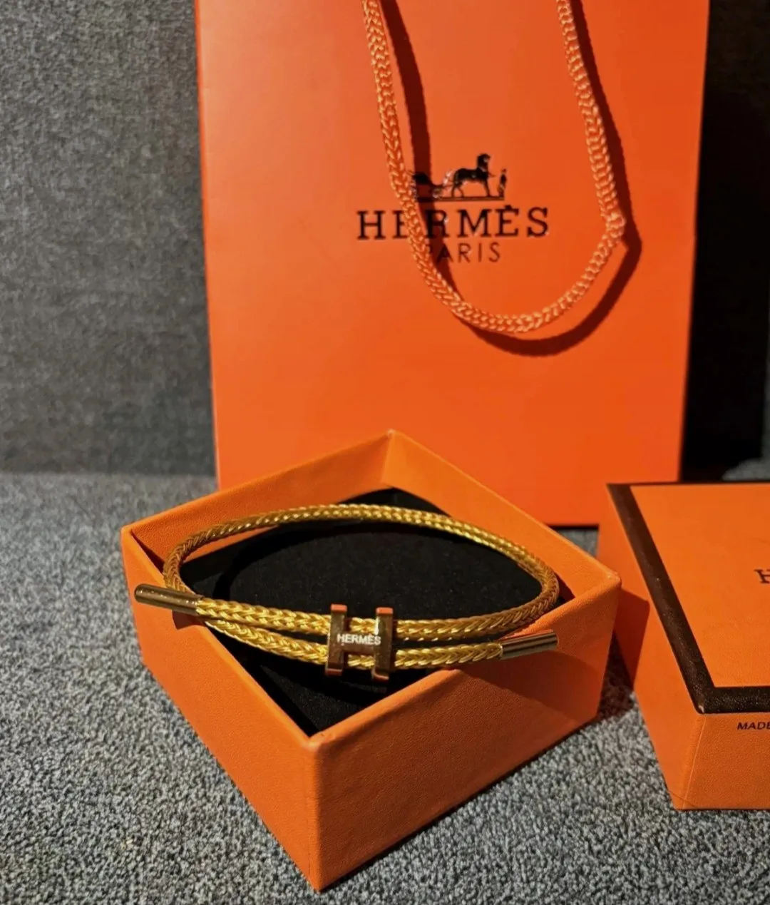 Bracelet Hermès double tour doré – Hermès – taille Taille unique 2