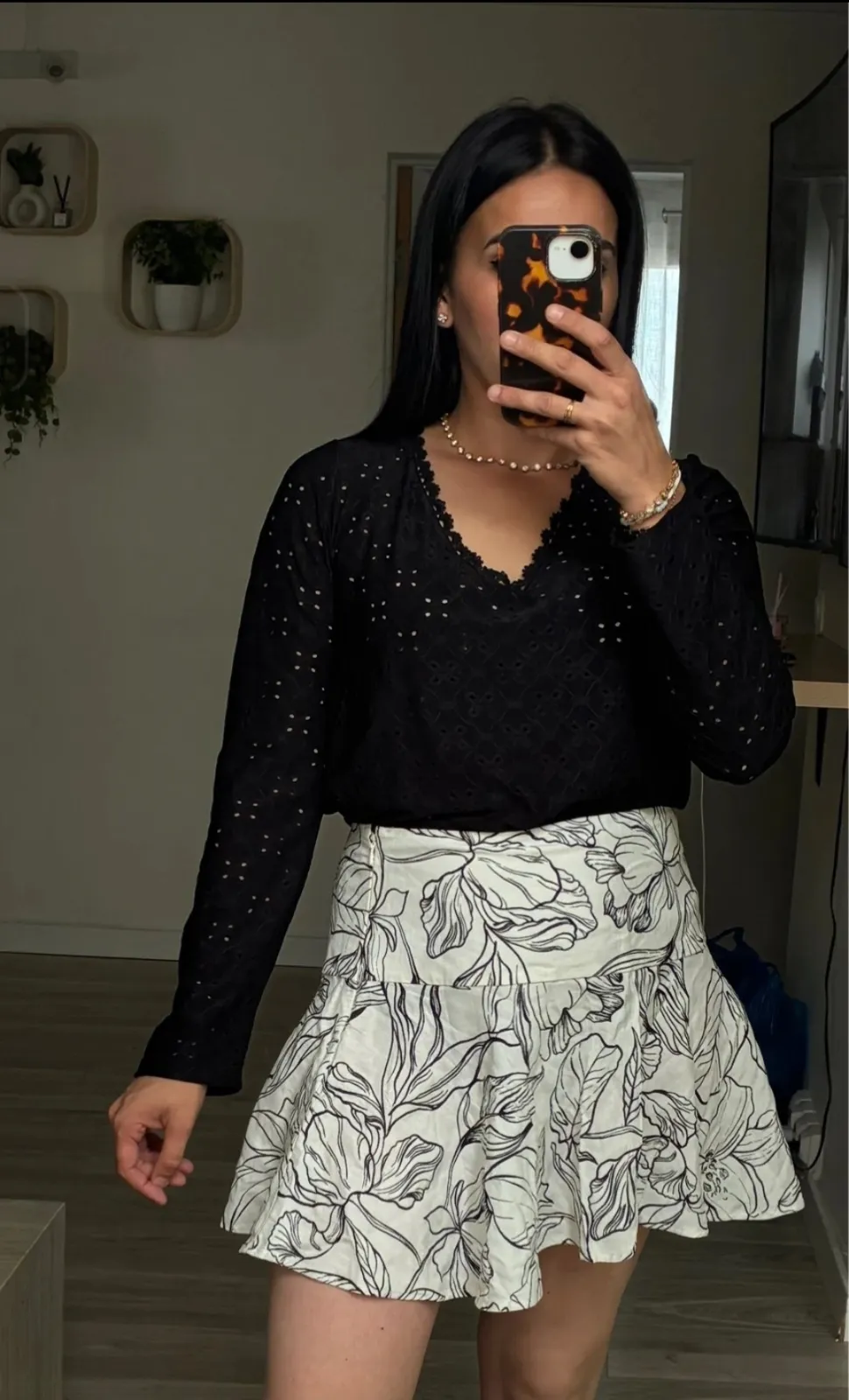 Black Sparkly Long Sleeve Top