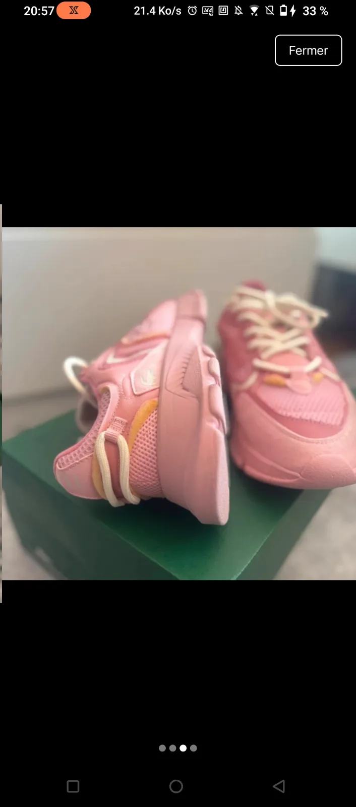 Baskets roses et or femme taille 38 3