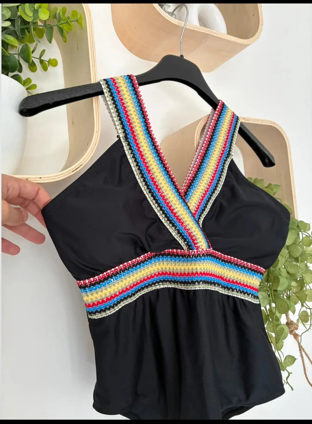 Chemise Sandro noire à col arc-en-ciel 2