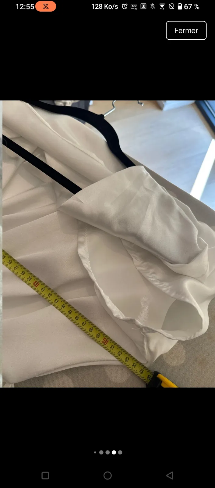 Robe portefeuille blanche dentelle 5