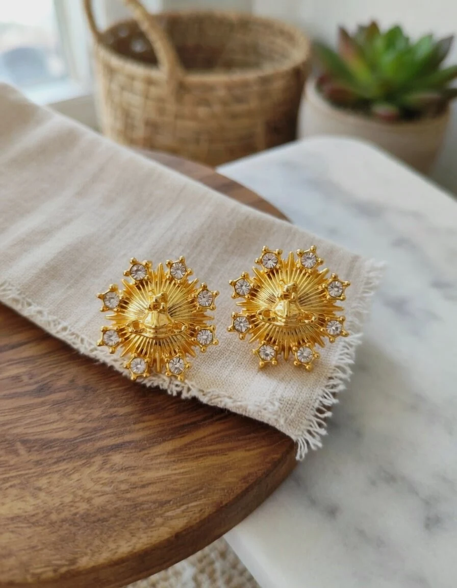 Boucles d'oreilles Vivienne Westwood Soleil Dorées