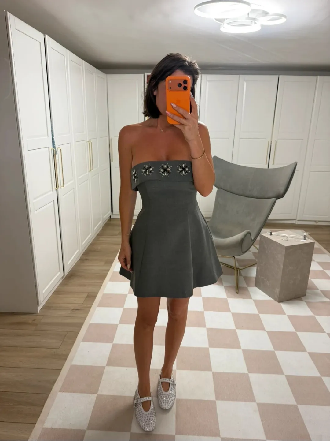 Black Strapless Star Dress