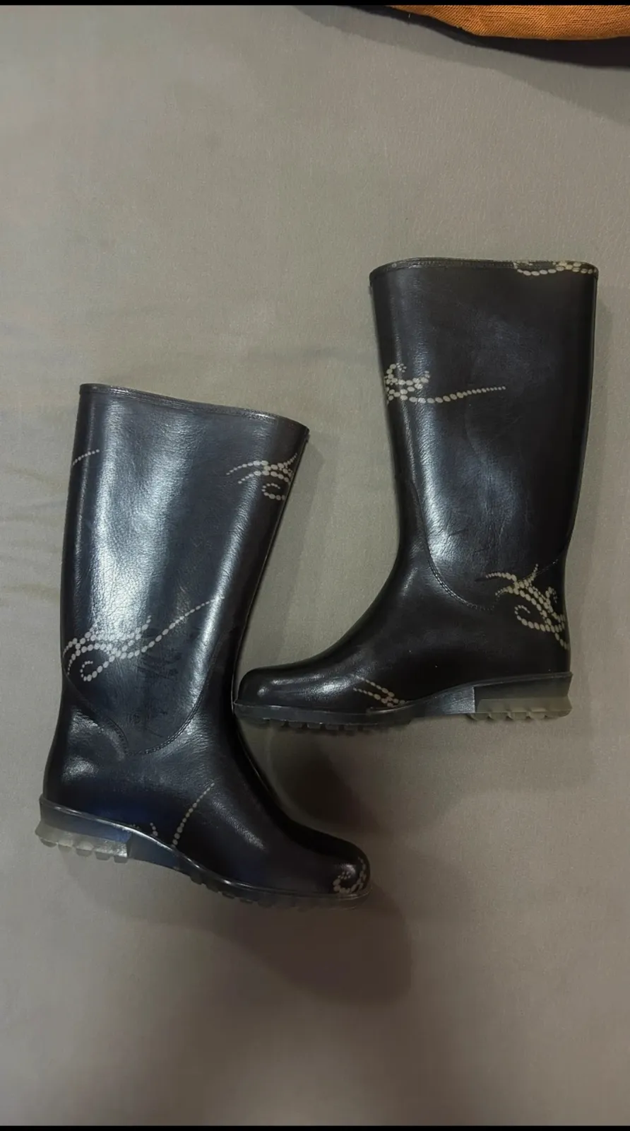 Black Leather Boots Mid-Calf