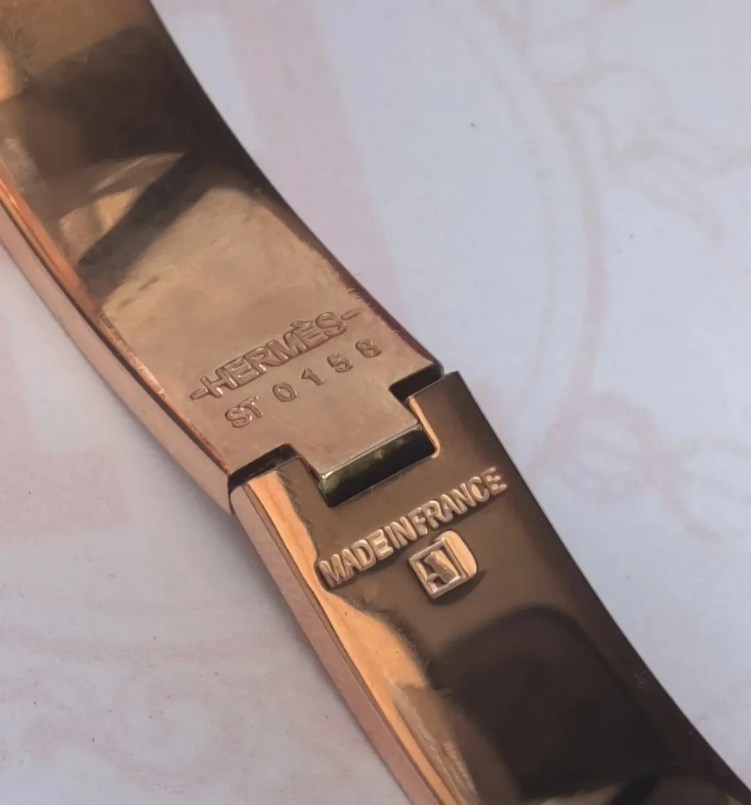 Bracelet Hermès Clic H - Or rose GM 4
