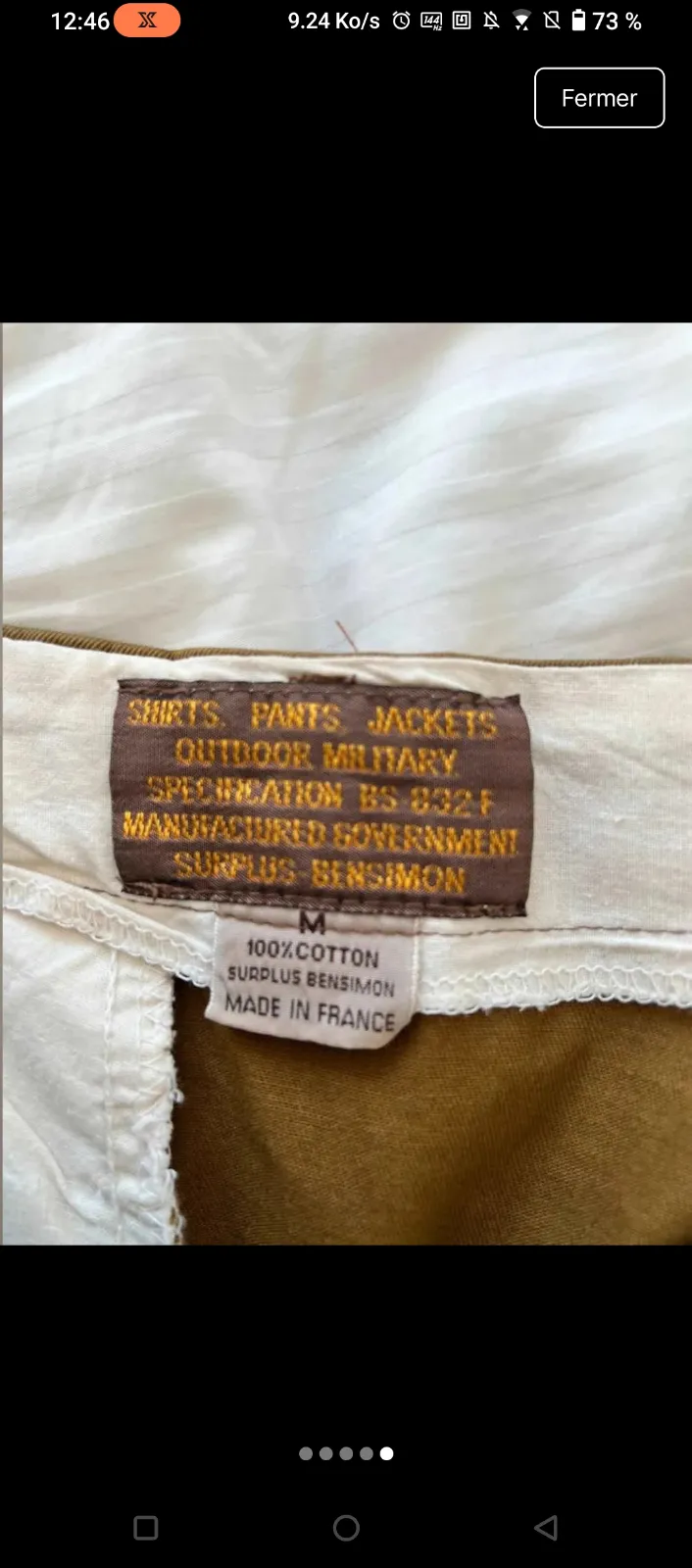 Jupe kaki courte avec boutons dorés 5