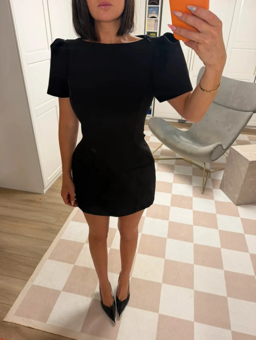 Black Mini Dress Short Sleeve 2