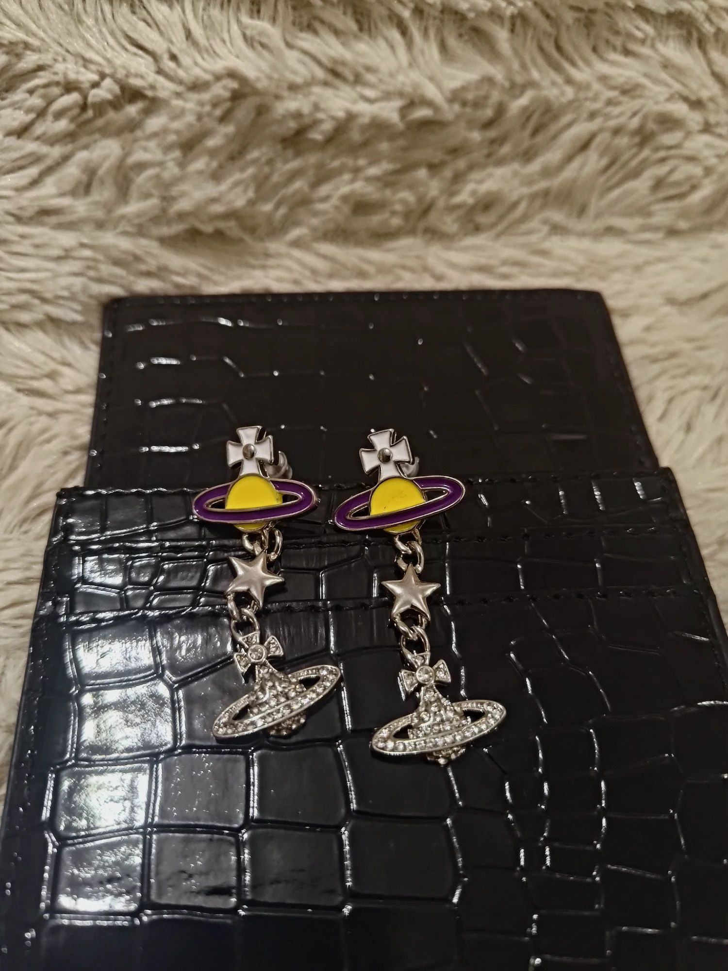 Boucles d'oreilles pendantes orb Vivienne Westwood