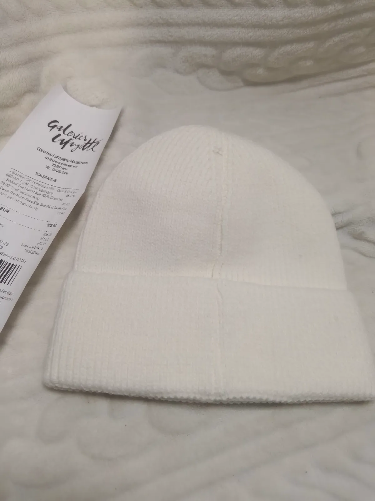 Bonnet blanc The North Face avec étiquette – The North Face – taille Taille unique 3