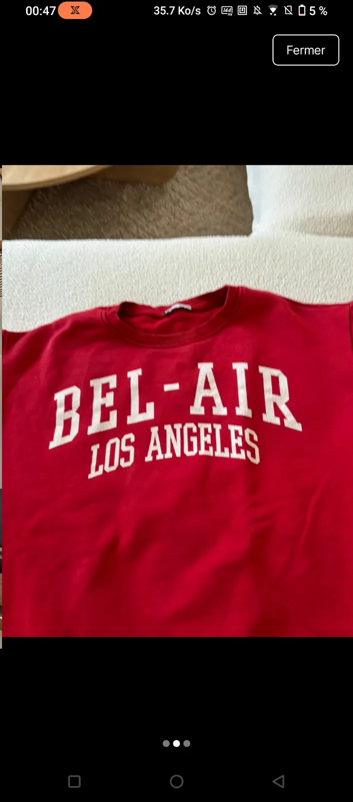 Sweatshirt rouge Red America Los Amores 2
