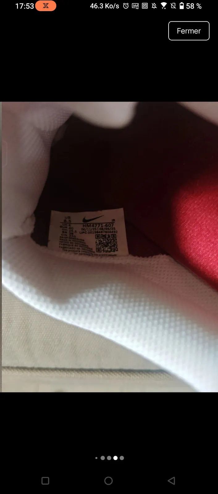 Nike pacific rouge et blanc adulte taille 40 6