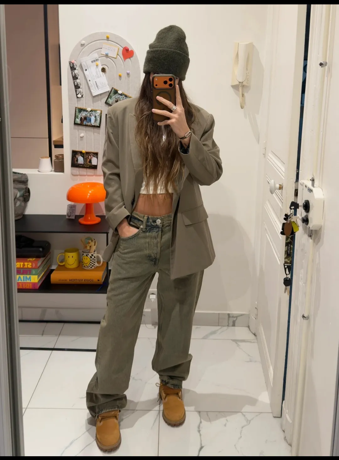Blazer kaki oversize femme 2