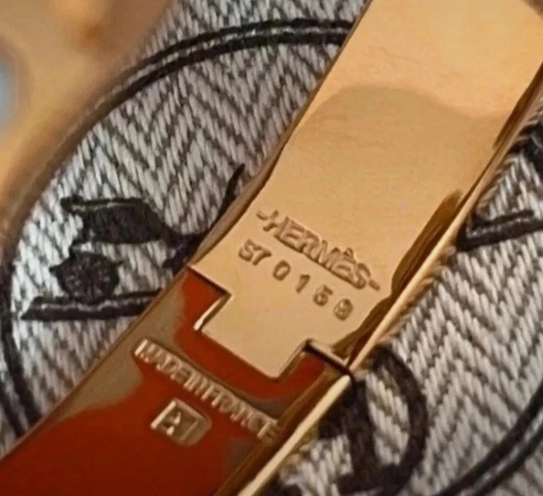 Bracelet Hermès Clic H émail blanc doré PM – Hermès – taille Taille unique 5