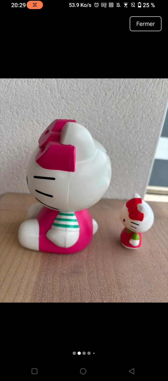 Lot figurines Hello Kitty rose et blanc 4
