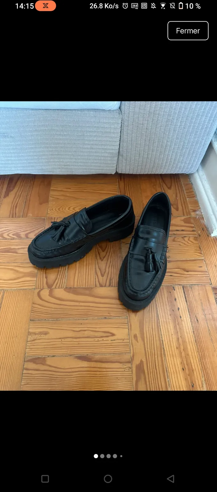 Mocassins noirs avec glands 4