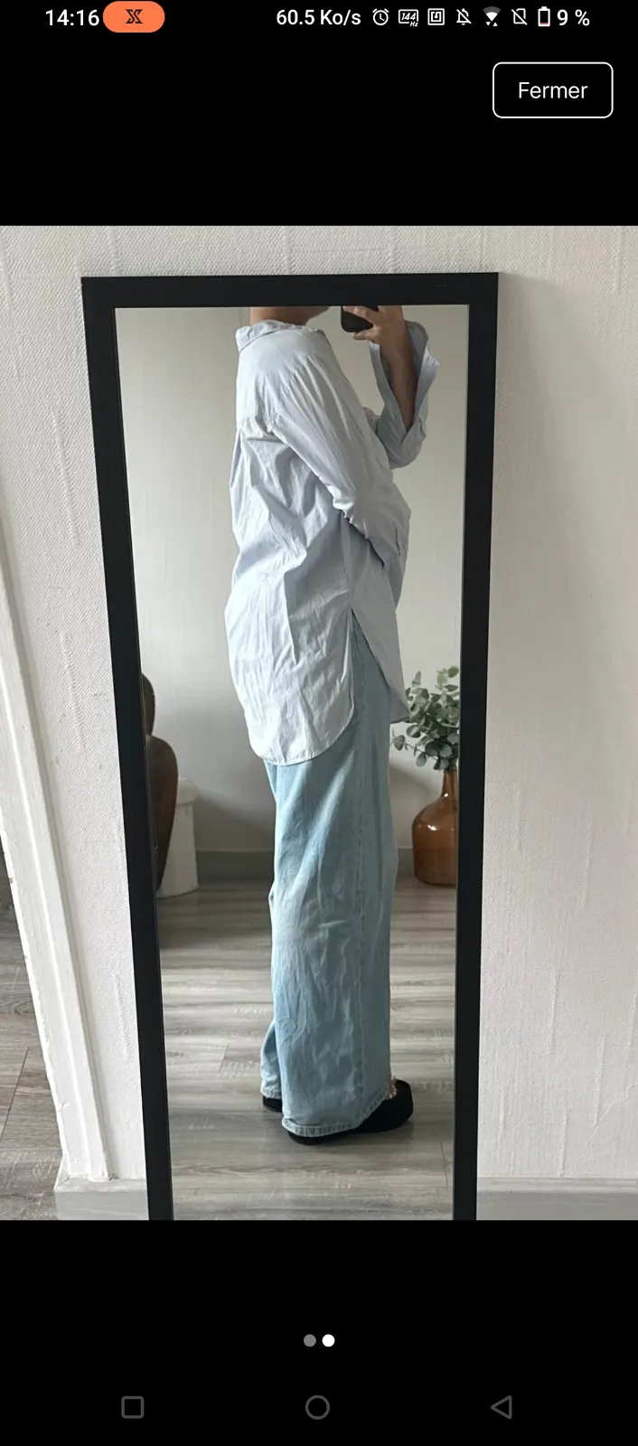 Chemise blanche oversize coton 3
