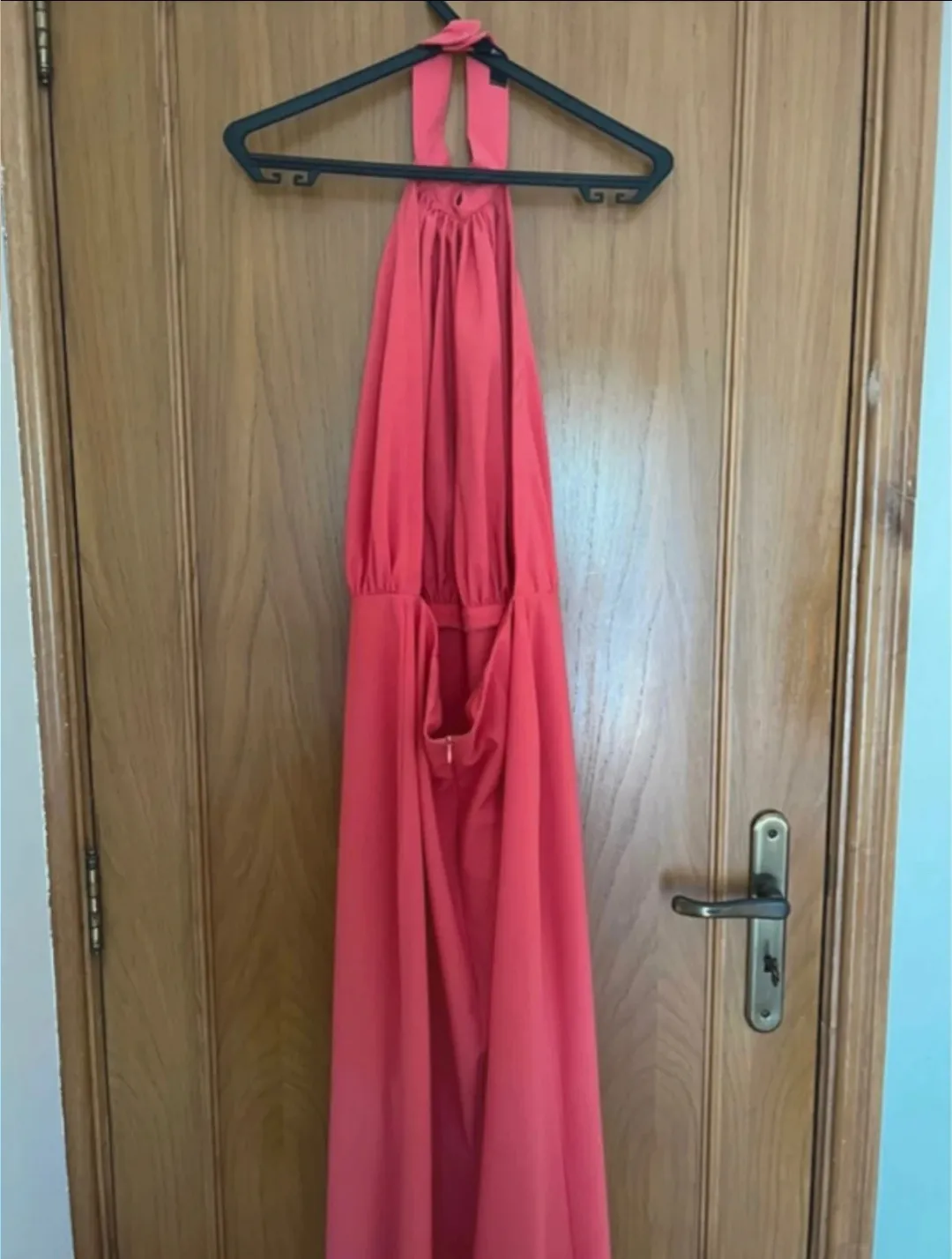 Red Halter Neck Maxi Dress 4