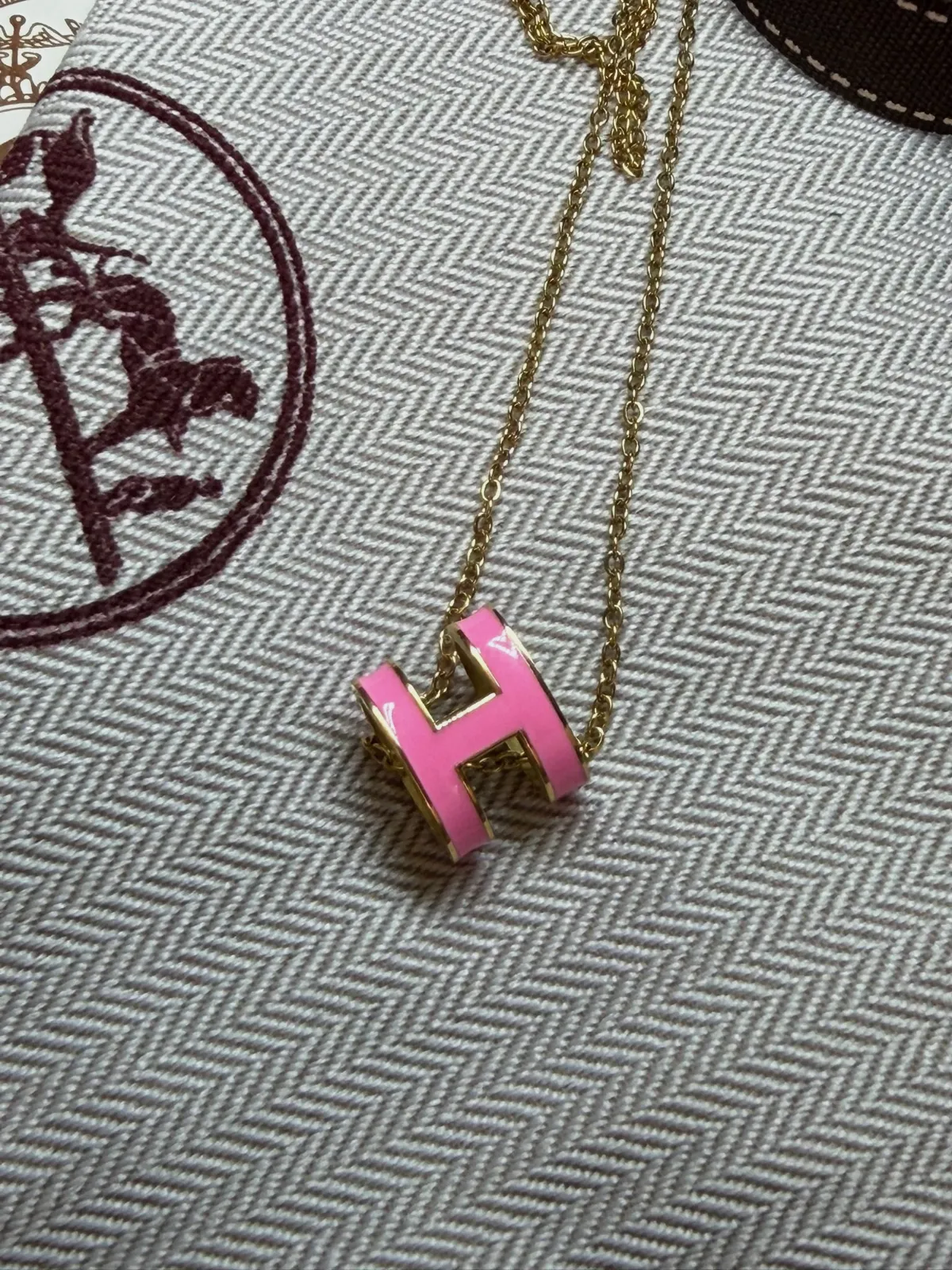 Collier Hermès Pop H pendentif rose – Hermès – taille Taille unique 3