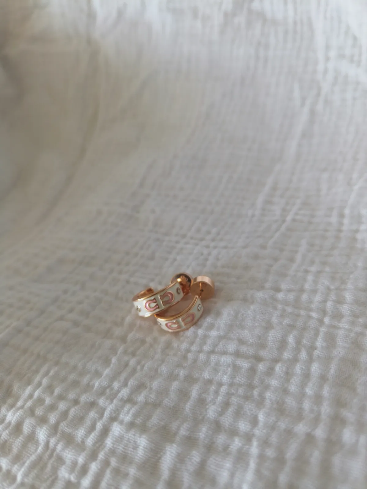 Boucles d'oreilles coach or rose neuves – Coach 2