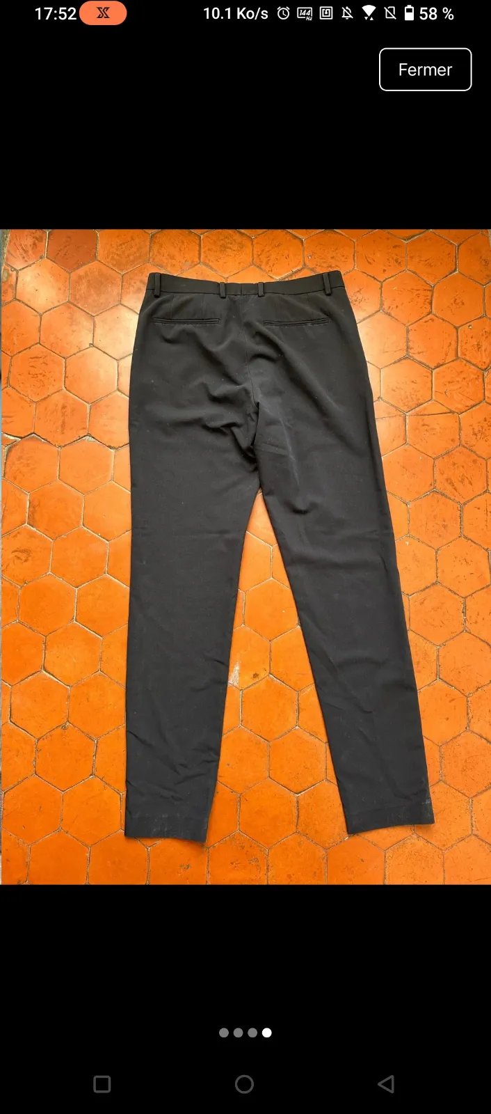 Pantalon noir classique taille haute 4