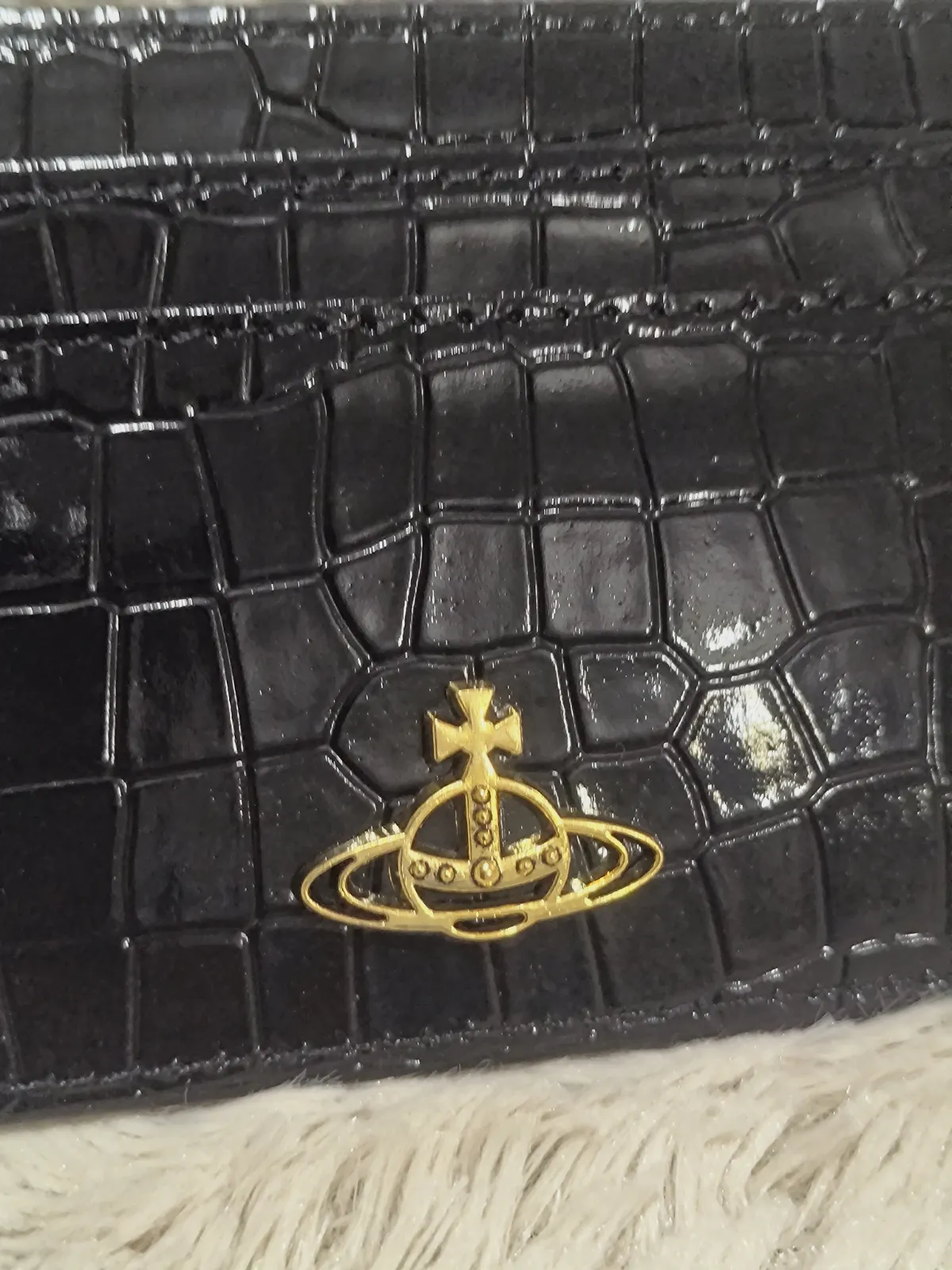 Porte-cartes Vivienne Westwood effet crocodile noir – Vivienne Westwood – taille Taille unique 2