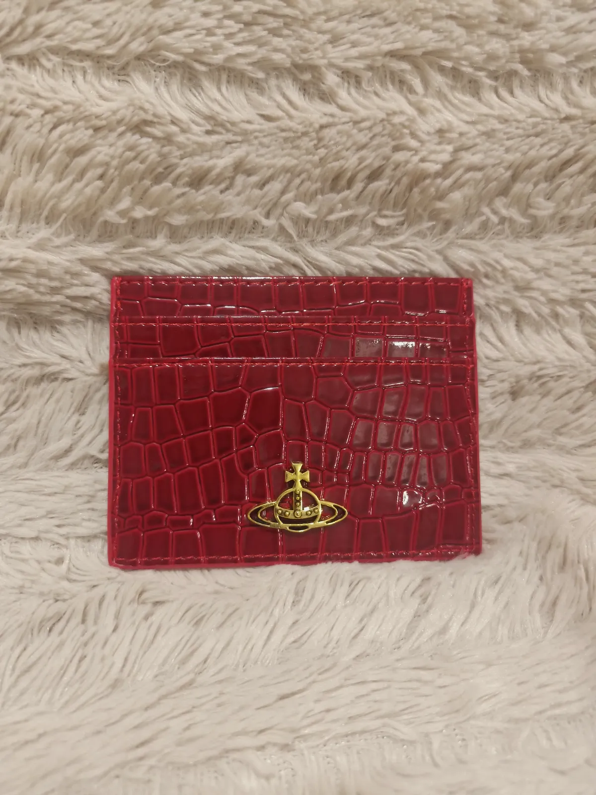 Porte-cartes Vivienne Westwood effet crocodile rouge – Vivienne Westwood – taille Taille unique 3