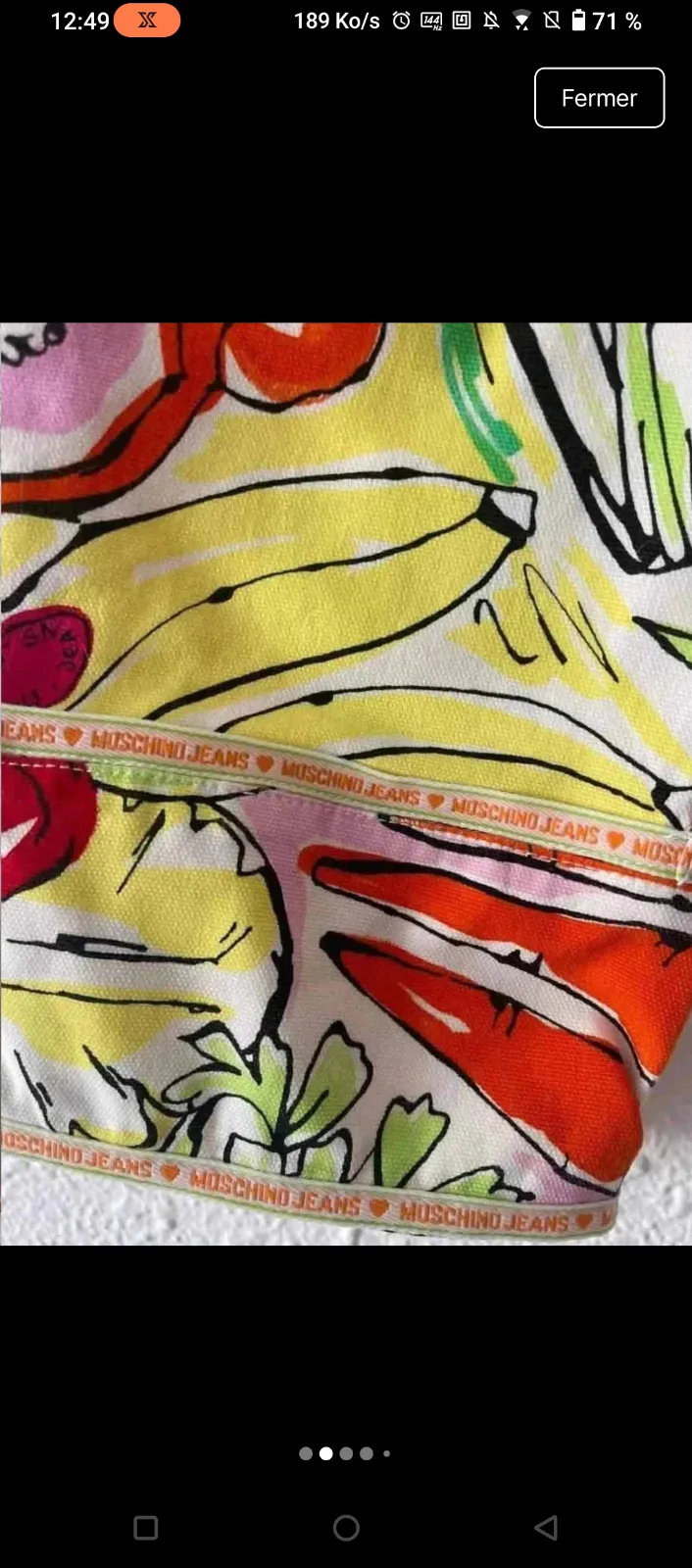 Moschino Pantalon Fruits Coloré Imprimé 2