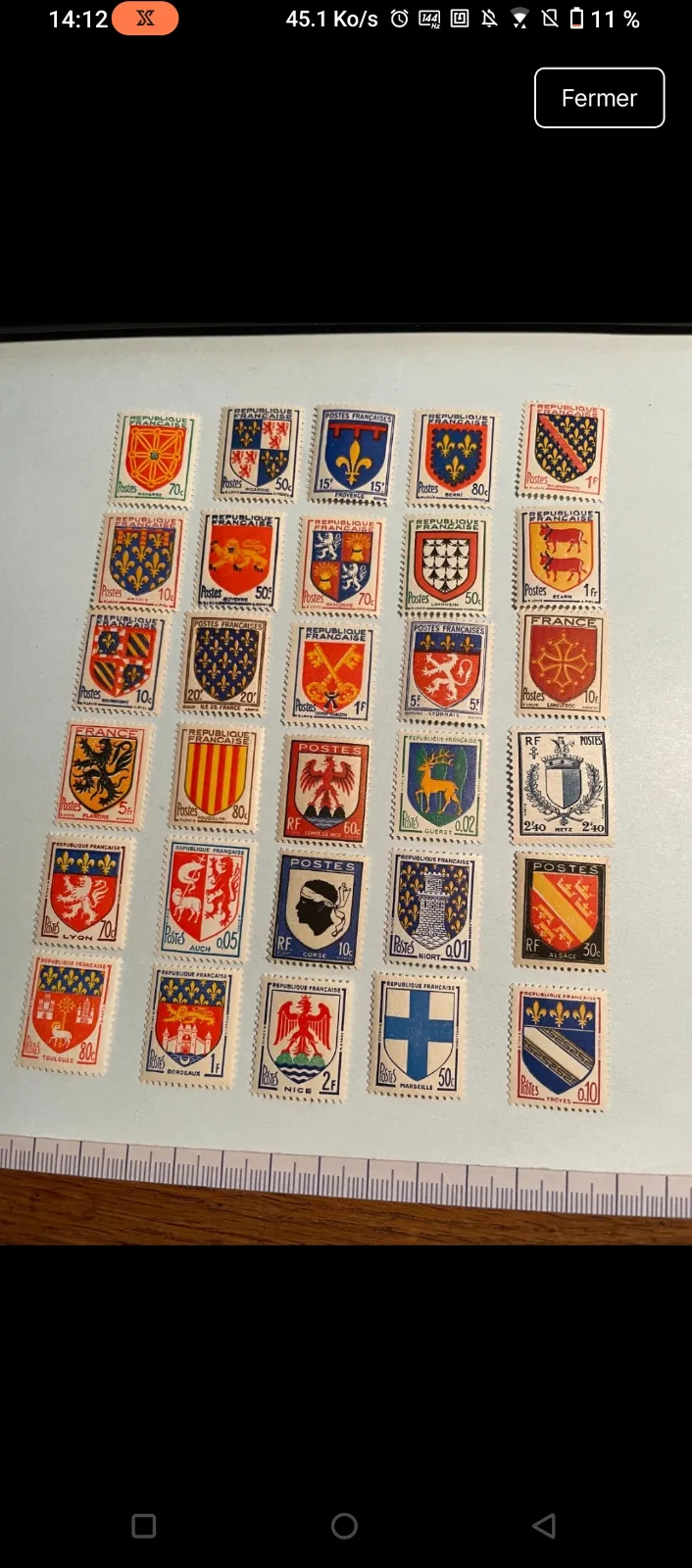 Collection 30 timbres armoiries régionales France 2