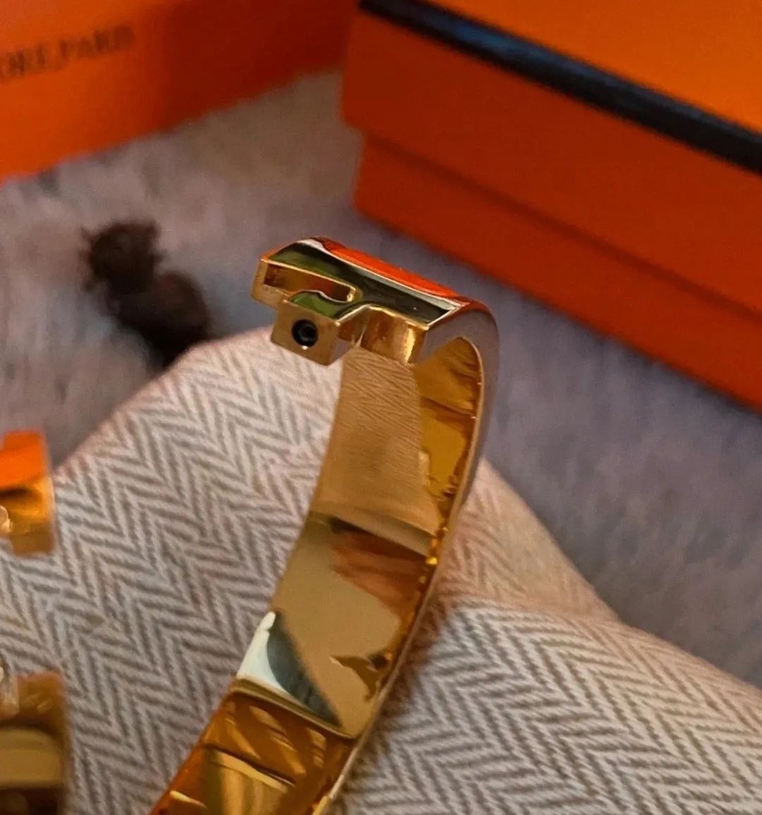 Bracelet Hermès Clic H rouge orange GM 4