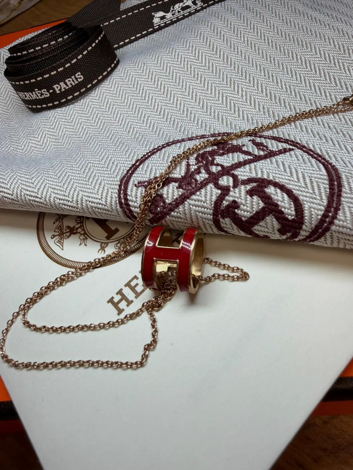 Pendentif Collier Hermès Pop H Rouge – Hermès – taille Taille unique 2
