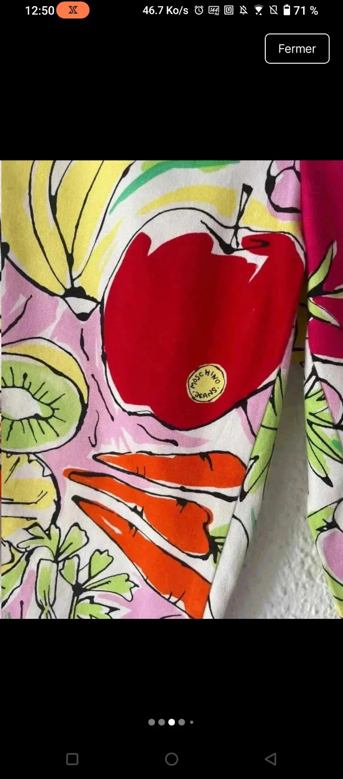 Moschino Pantalon Fruits Coloré Imprimé 4