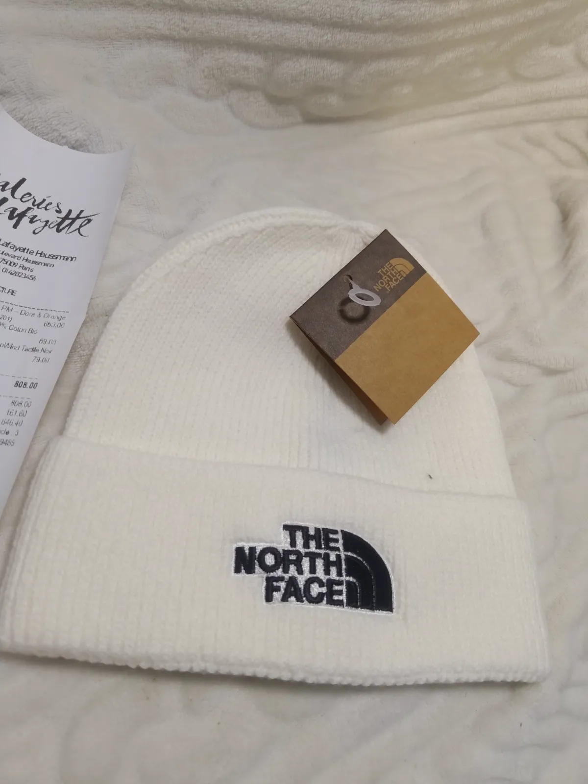 Bonnet blanc The North Face avec étiquette – The North Face – taille Taille unique 2