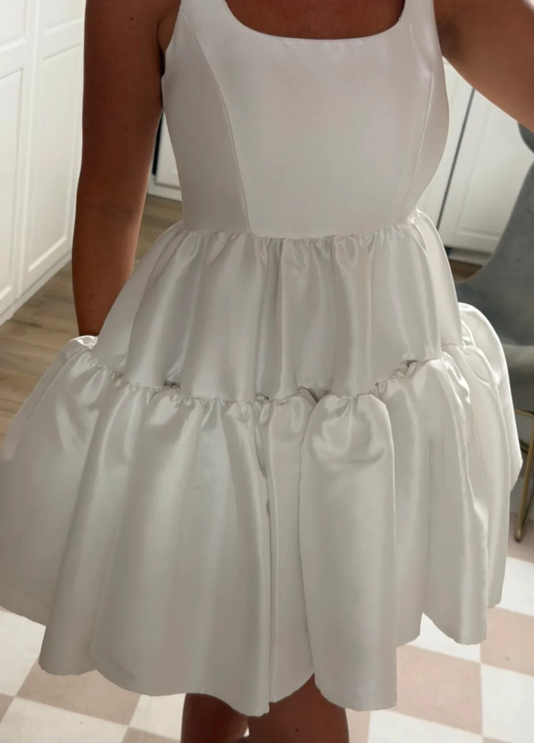 White Sleeveless Summer Dress 4