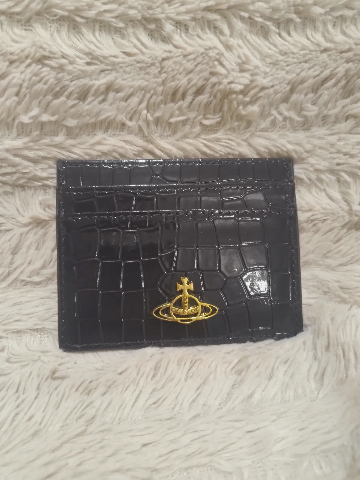 Porte-cartes Vivienne Westwood effet crocodile noir – Vivienne Westwood – taille Taille unique 3