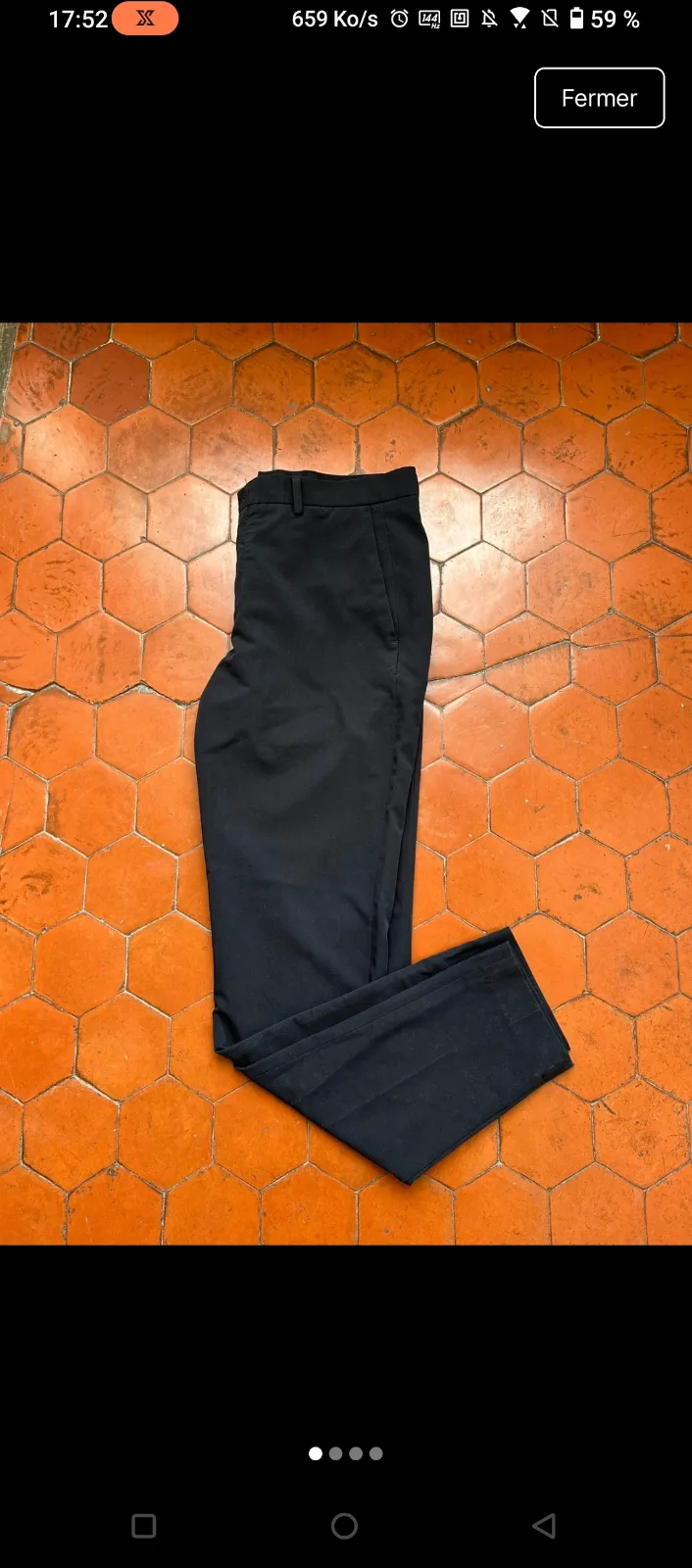 Pantalon noir classique taille haute 5