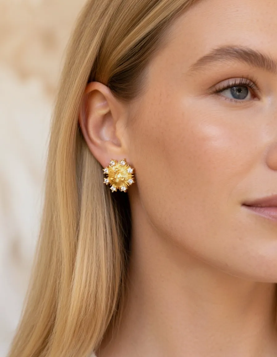 Boucles d'oreilles soleil dorées Vivienne Westwood – Vivienne Westwood – taille Taille unique 3