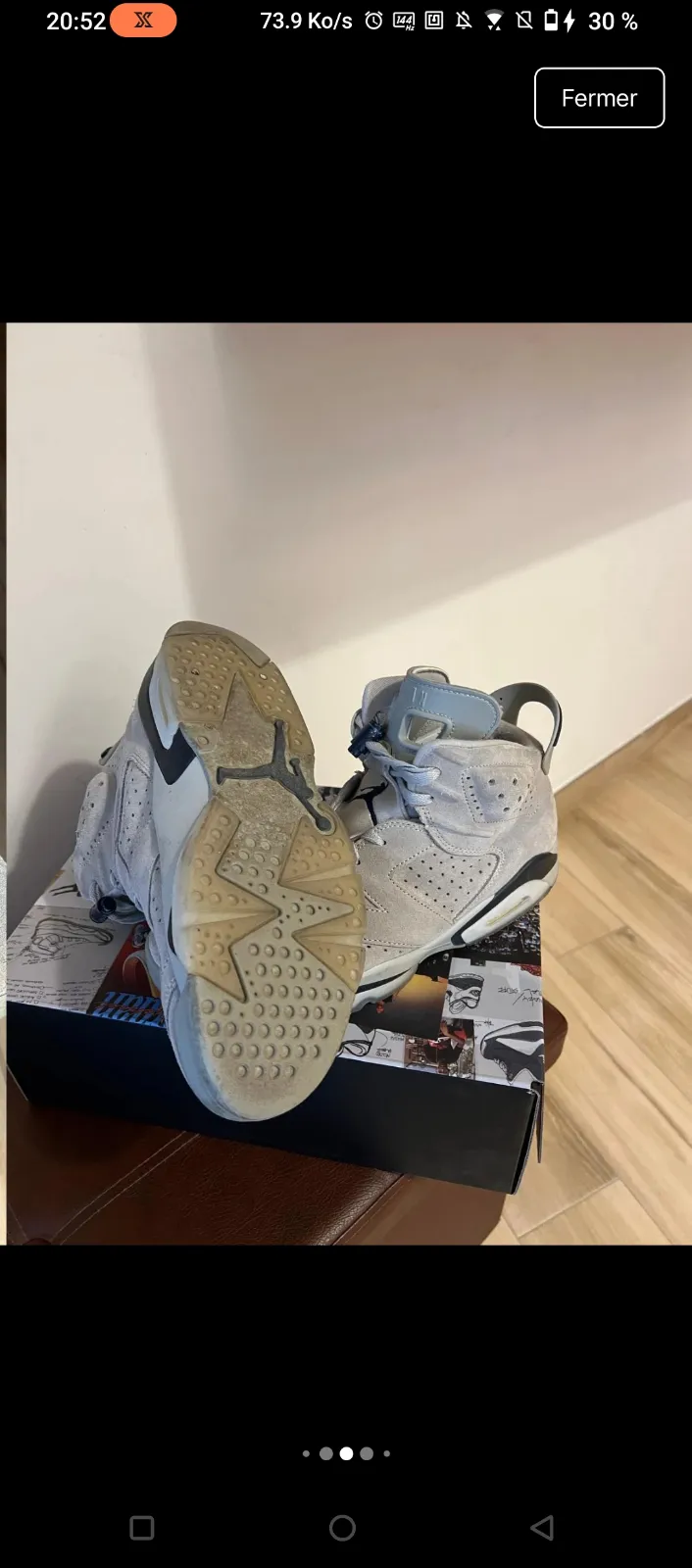 Air Jordan 6 Retro blanche bleu ciel 7