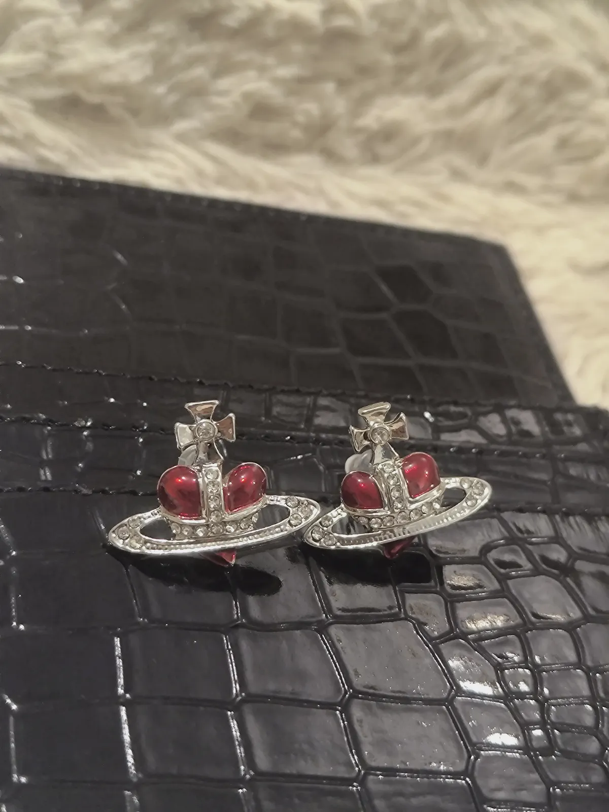 Boucles d'oreilles Vivienne Westwood Orbe cœur rouge – Vivienne Westwood – taille Taille unique 4