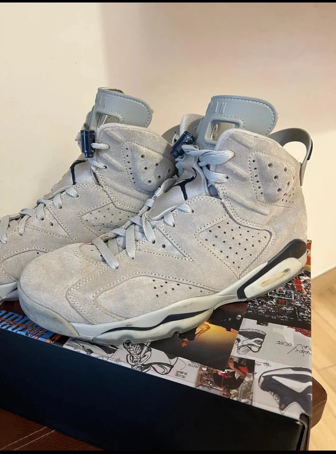 Air Jordan 6 Retro blanche bleu ciel