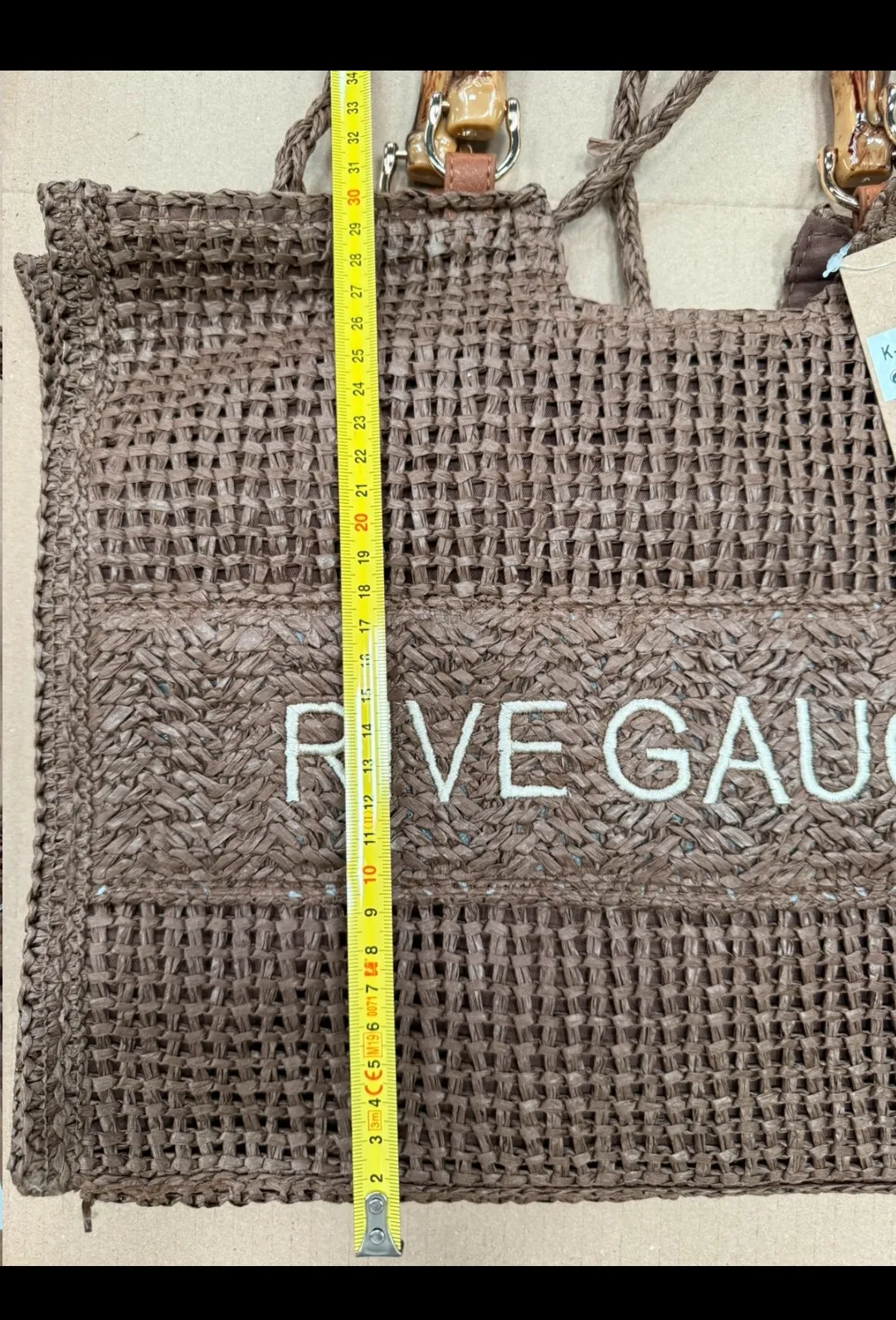 Sac Rive Gauche anses bambou taupe 6