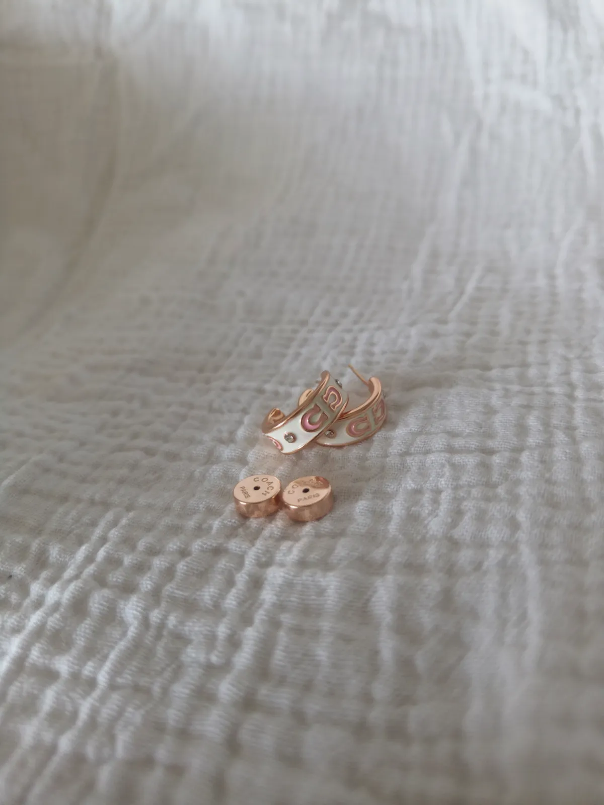 Boucles d'oreilles coach or rose neuves – Coach 7
