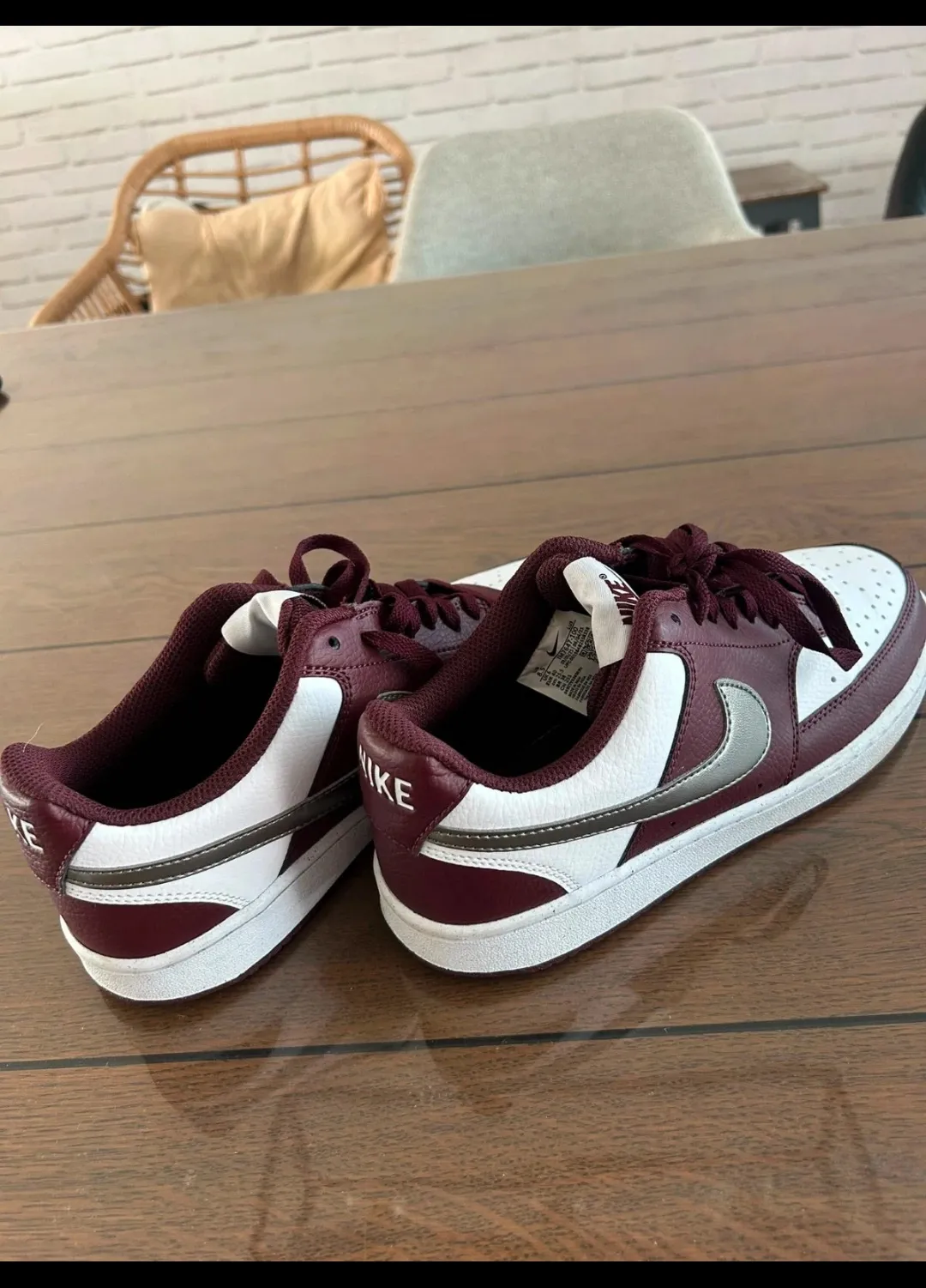 Nike sneakers bordeaux blanc gris